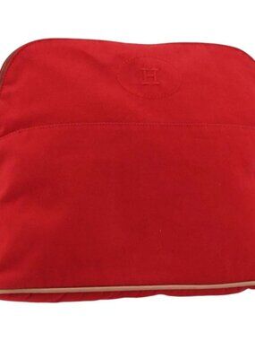 HERMES Bolide Pouch GM Canvas Red